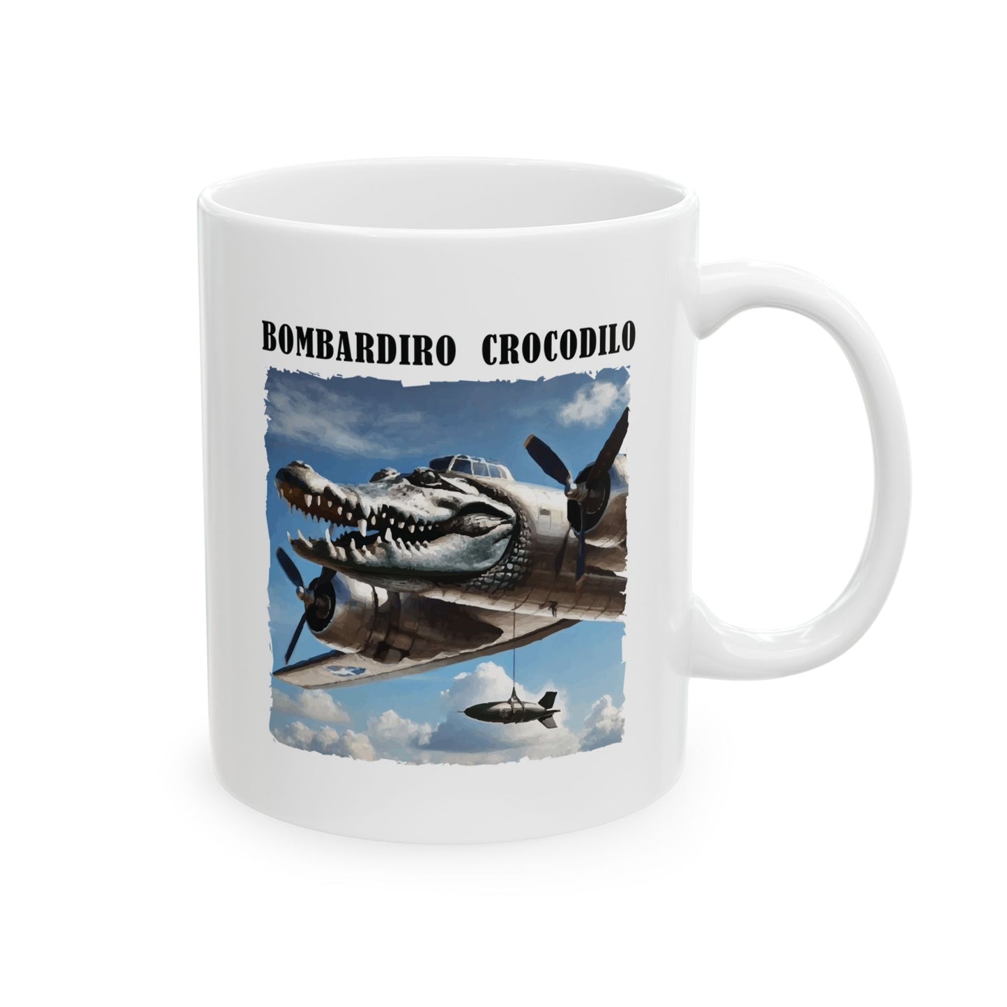 Funny "Bombardiro Crocodilo" Ceramic Mug - 11oz