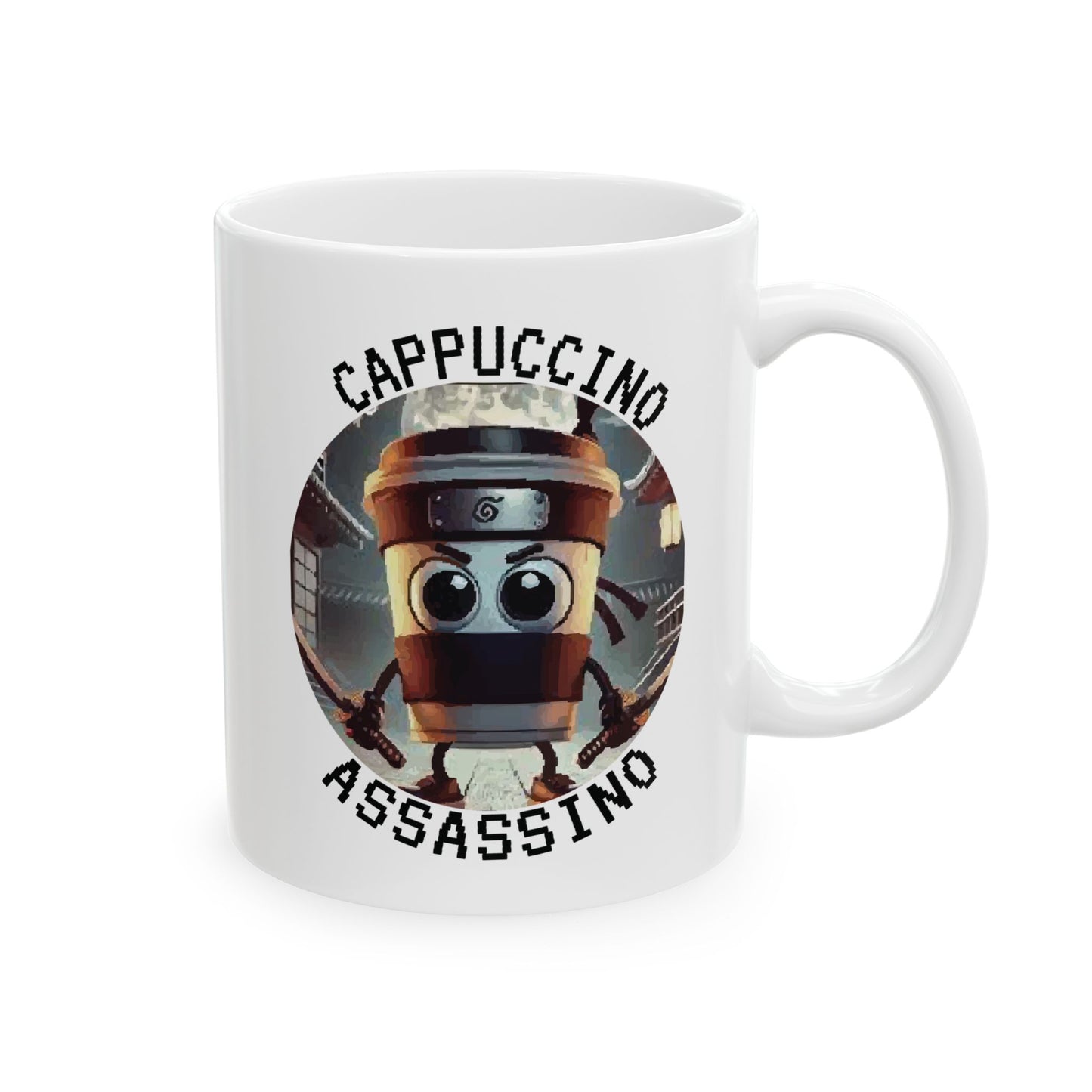 Funny Cappuccino Assassino Ceramic Mug - 11oz
