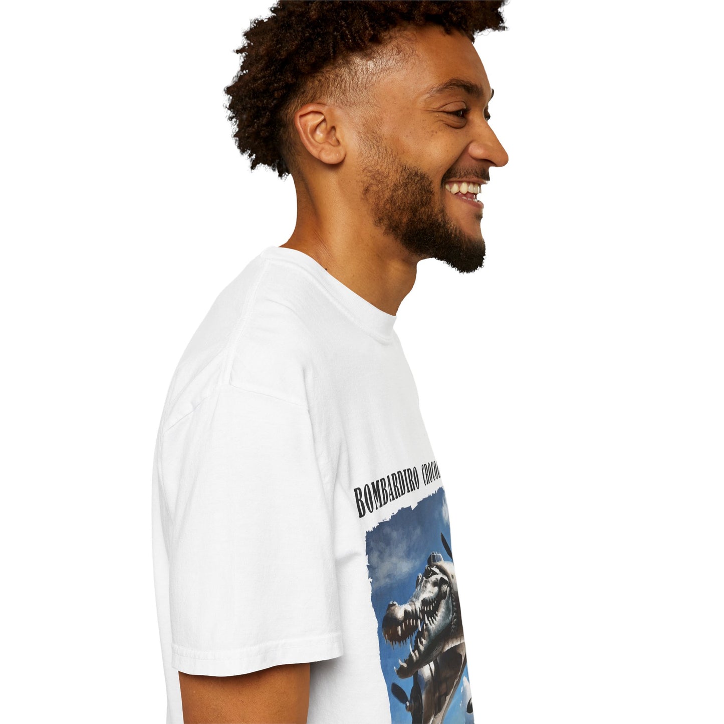 Bombardiro Crocodilo Trendy Unisex T-Shirt - White