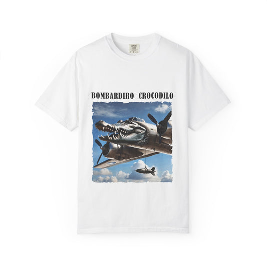 Bombardiro Crocodilo Trendy Unisex T-Shirt - White